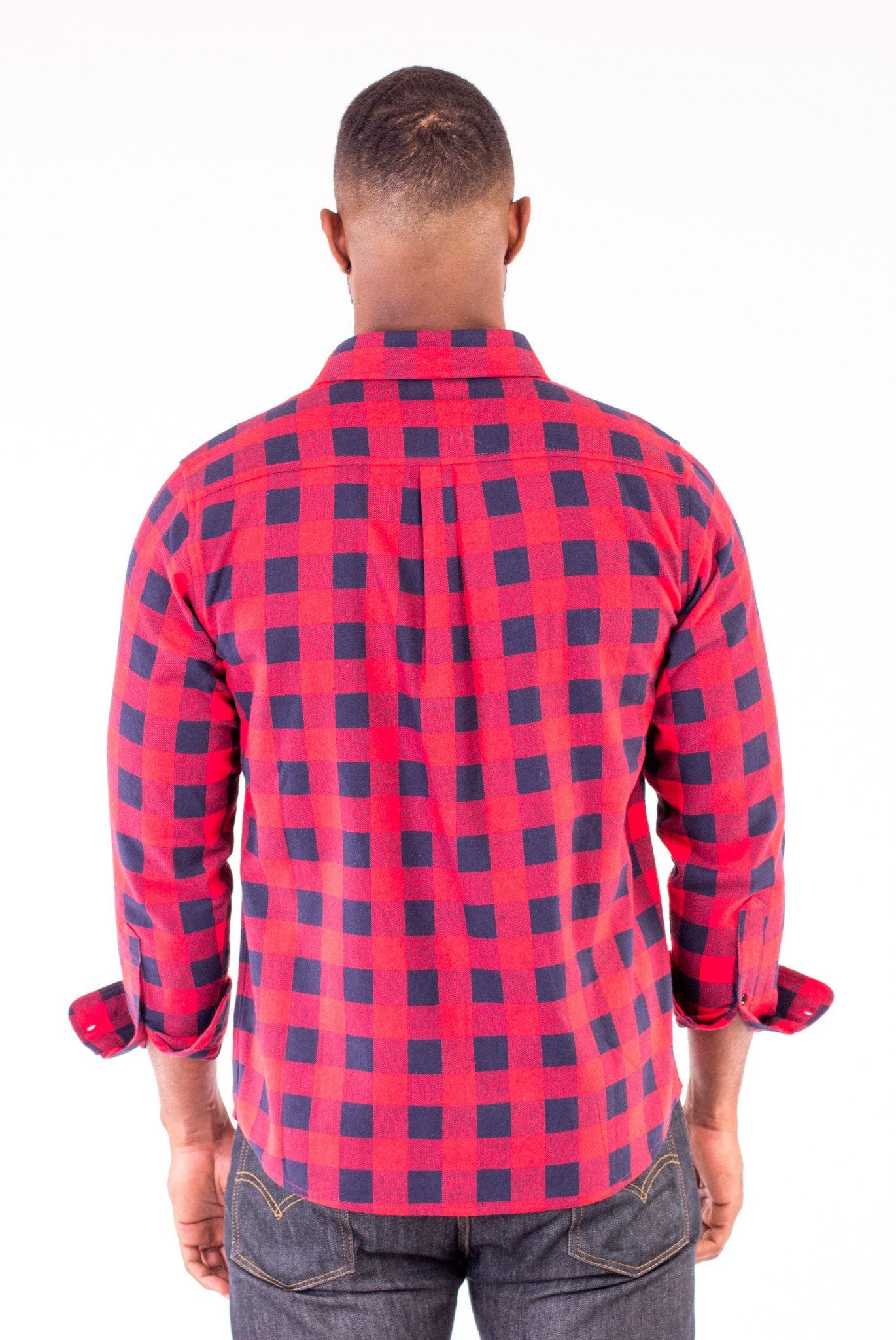 TOMMY RED/BLUE BUFFALO PLAID SHIRT | Poor Little Rich Boy Clothing