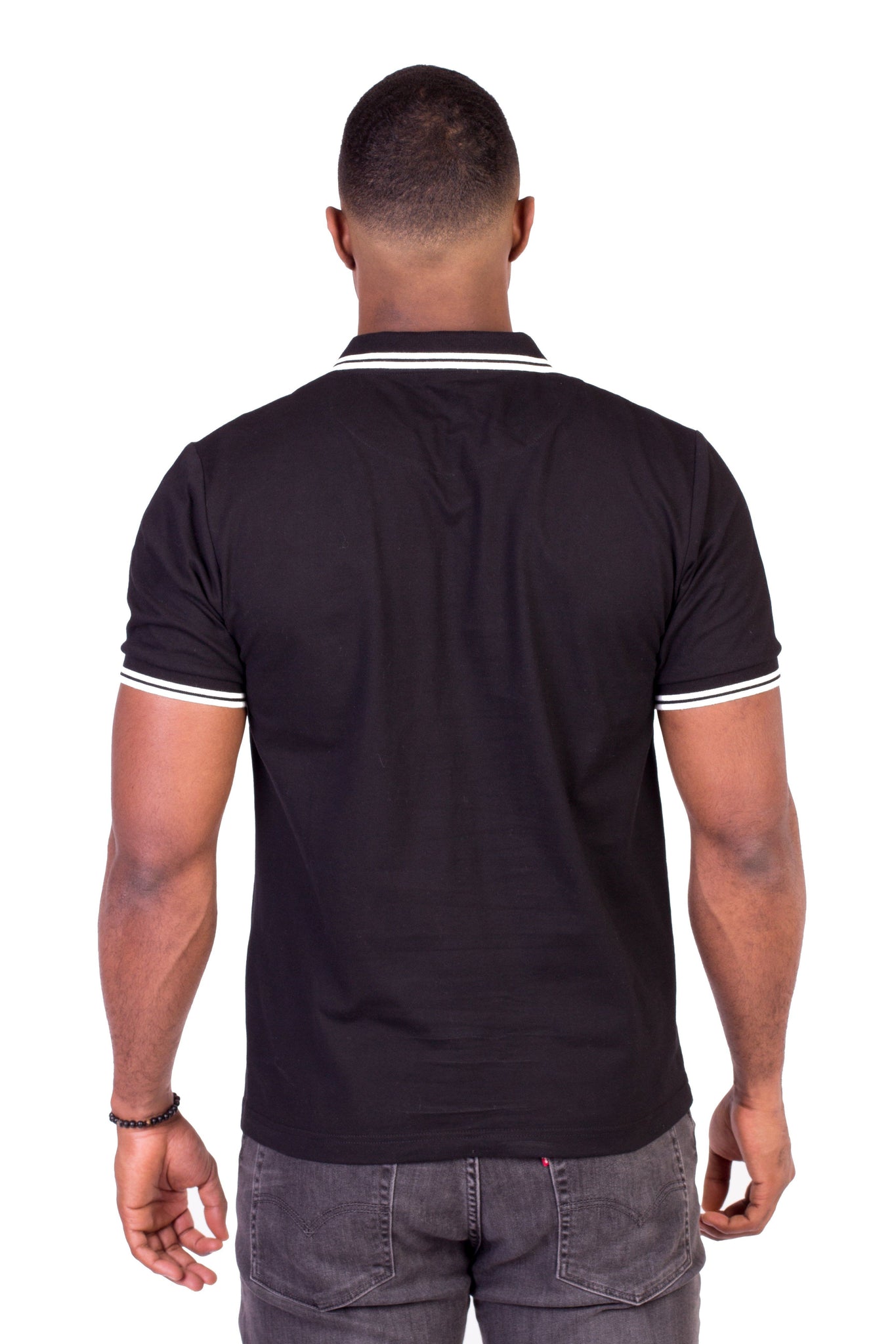 BELVEDERE POLO SHIRT IN BLACK | Poor Little Rich Boy Clothing