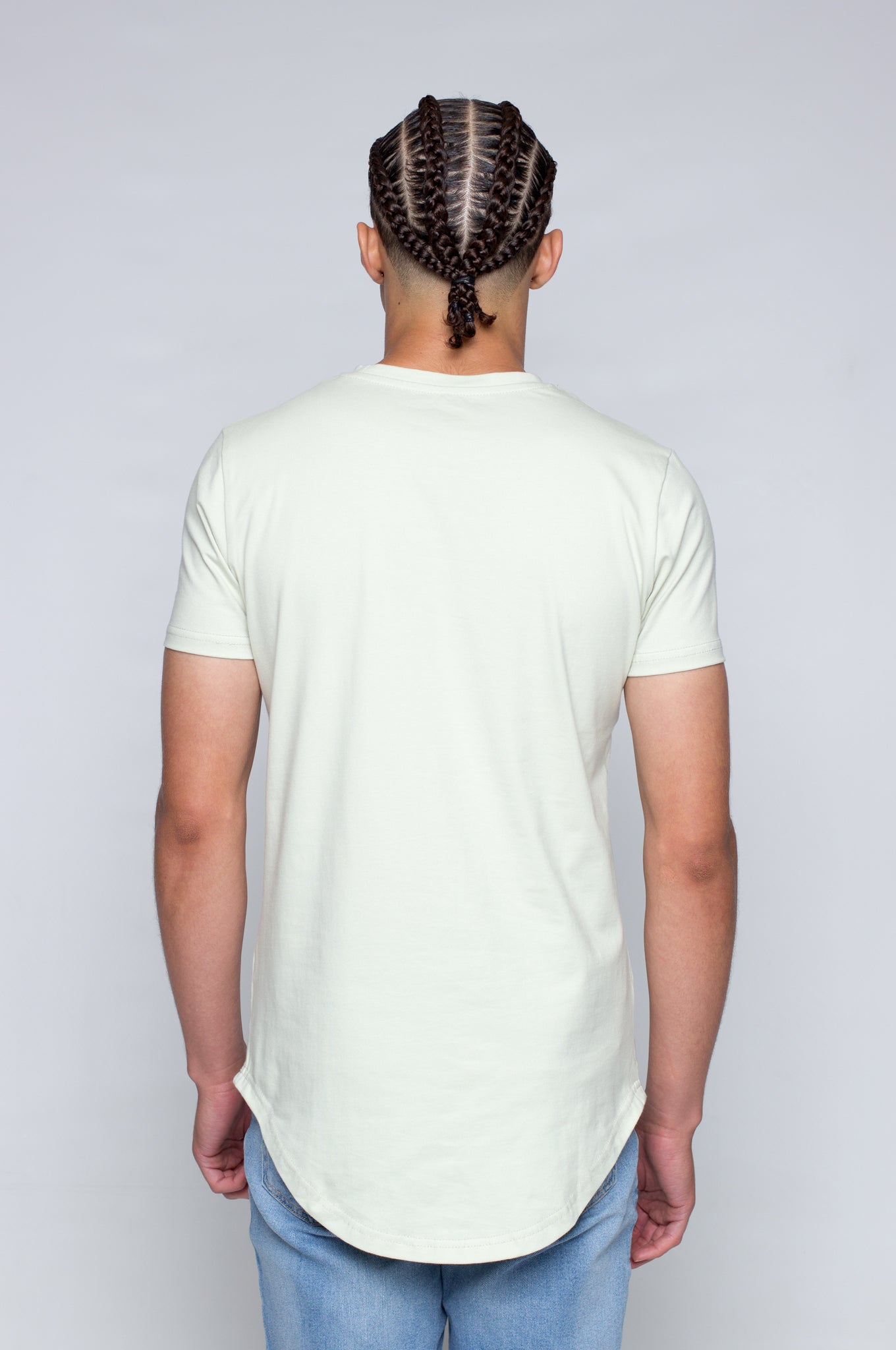 Scallop-Cut T-Shirt in Majolica Green | Poor Little Rich Boy Clothing