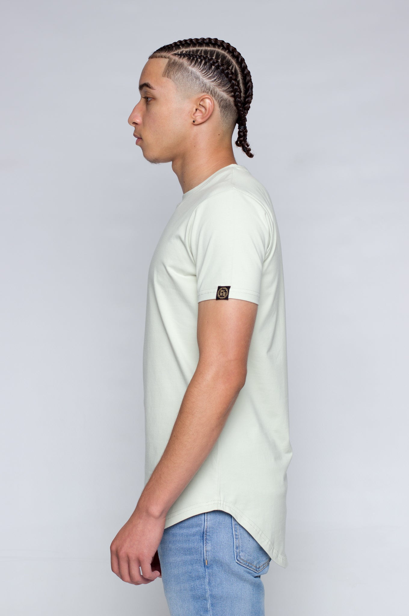 Scallop-Cut T-Shirt in Majolica Green | Poor Little Rich Boy Clothing