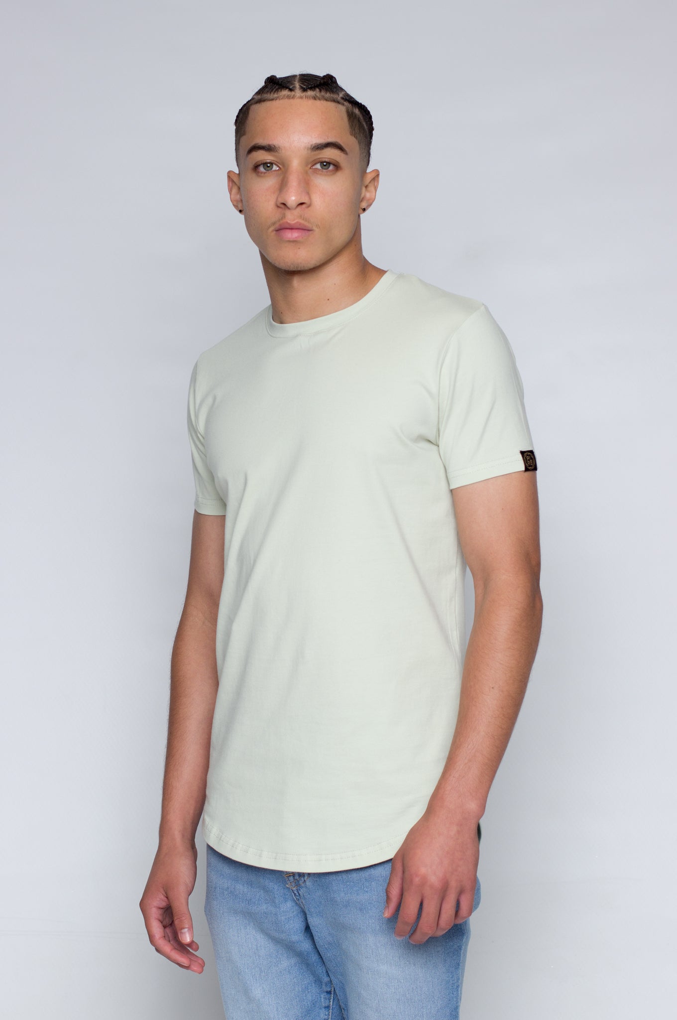 Scallop-Cut T-Shirt in Majolica Green | Poor Little Rich Boy Clothing