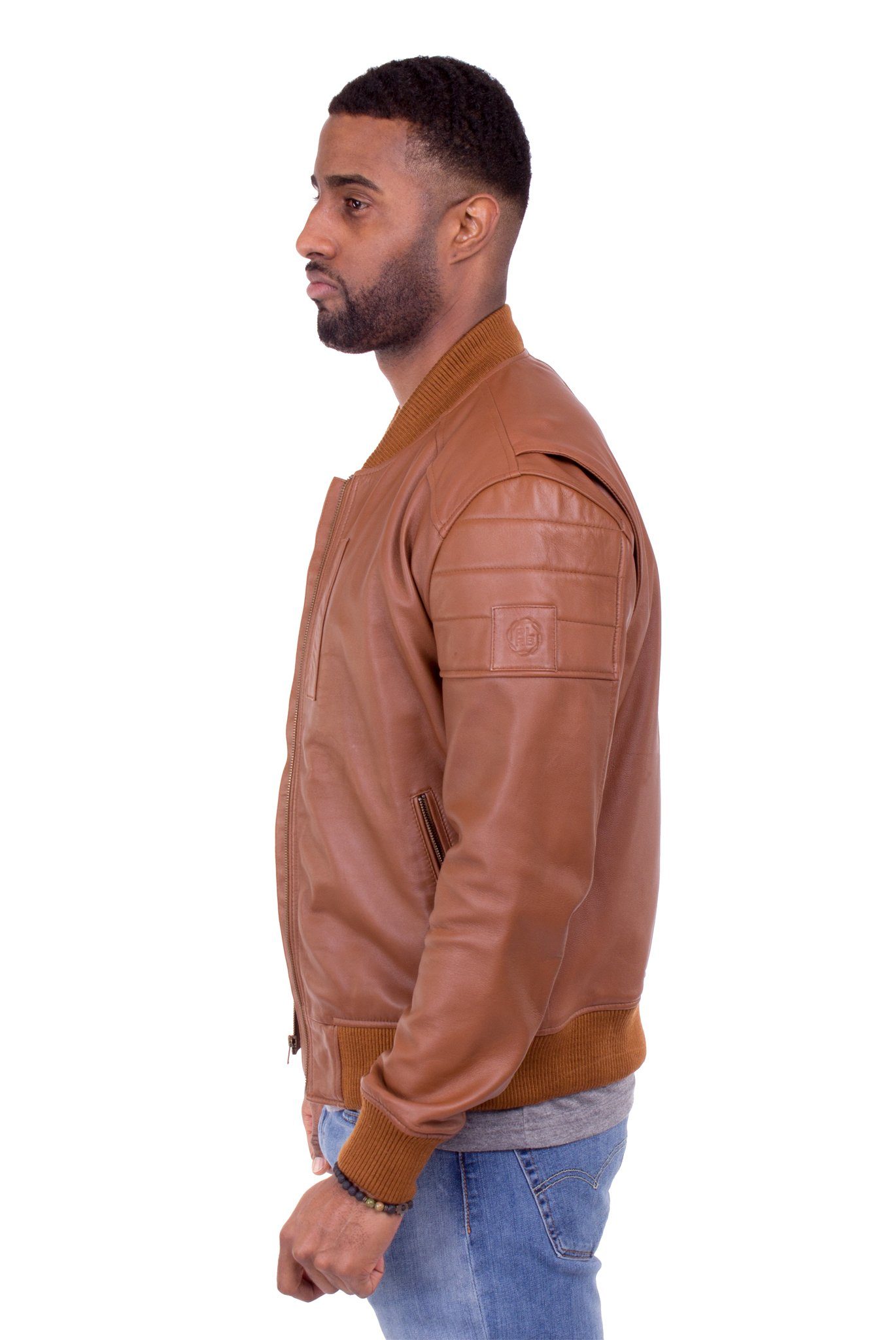LAMBSKIN LEATHER RACER JACKET IN SALTED CARAMEL | Poor Little Rich Boy Clothing