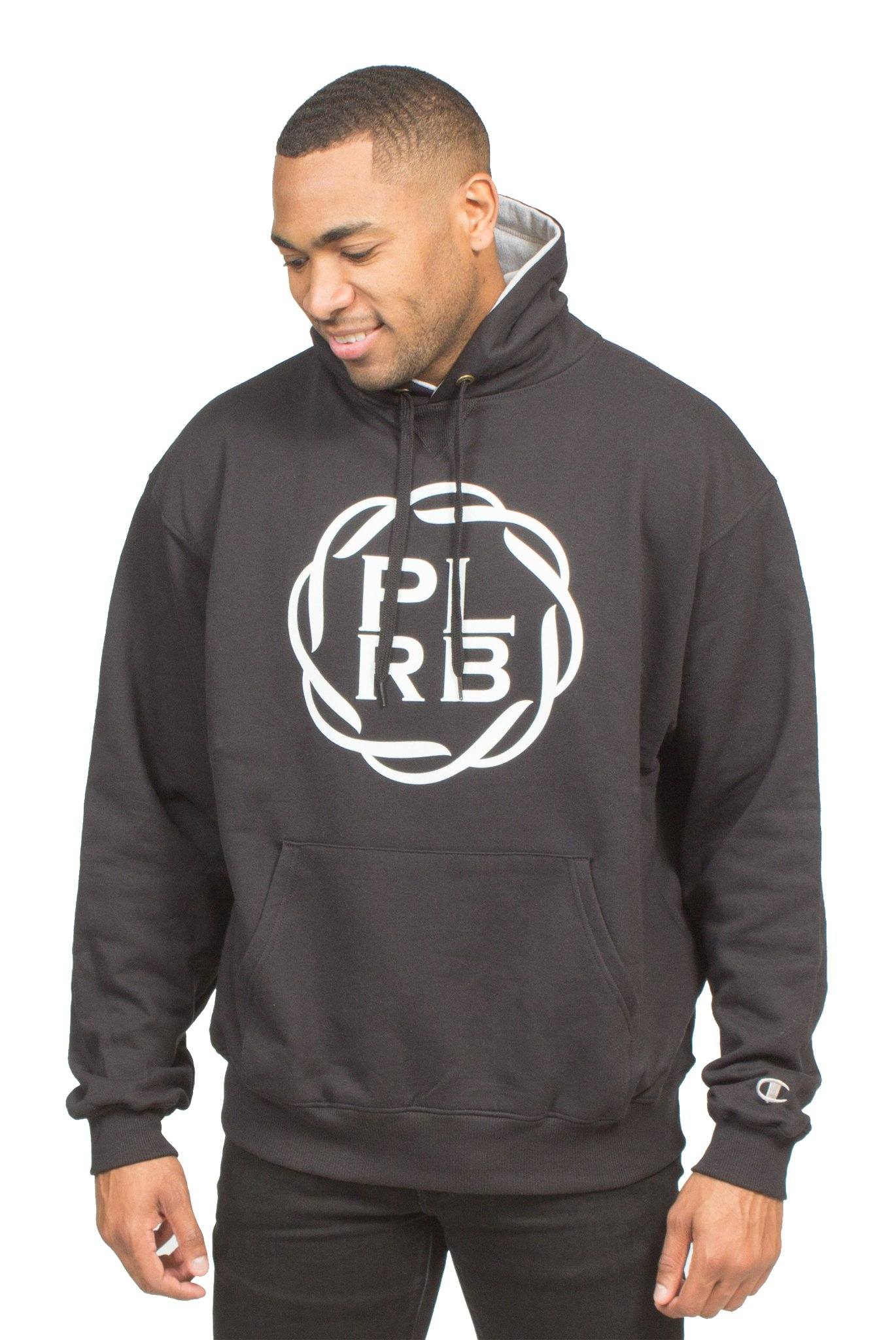 CHAMPION BIG FACE PLRB OVERSIZED HOODIE IN BLACK | Poor Little Rich Boy Clothing
