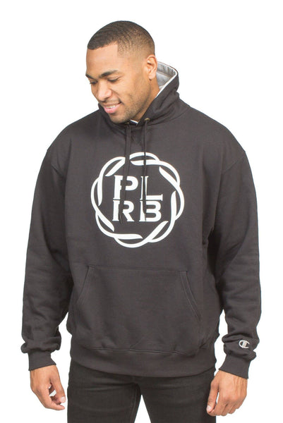 CHAMPION BIG FACE PLRB OVERSIZED HOODIE IN BLACK | Poor Little Rich Boy Clothing
