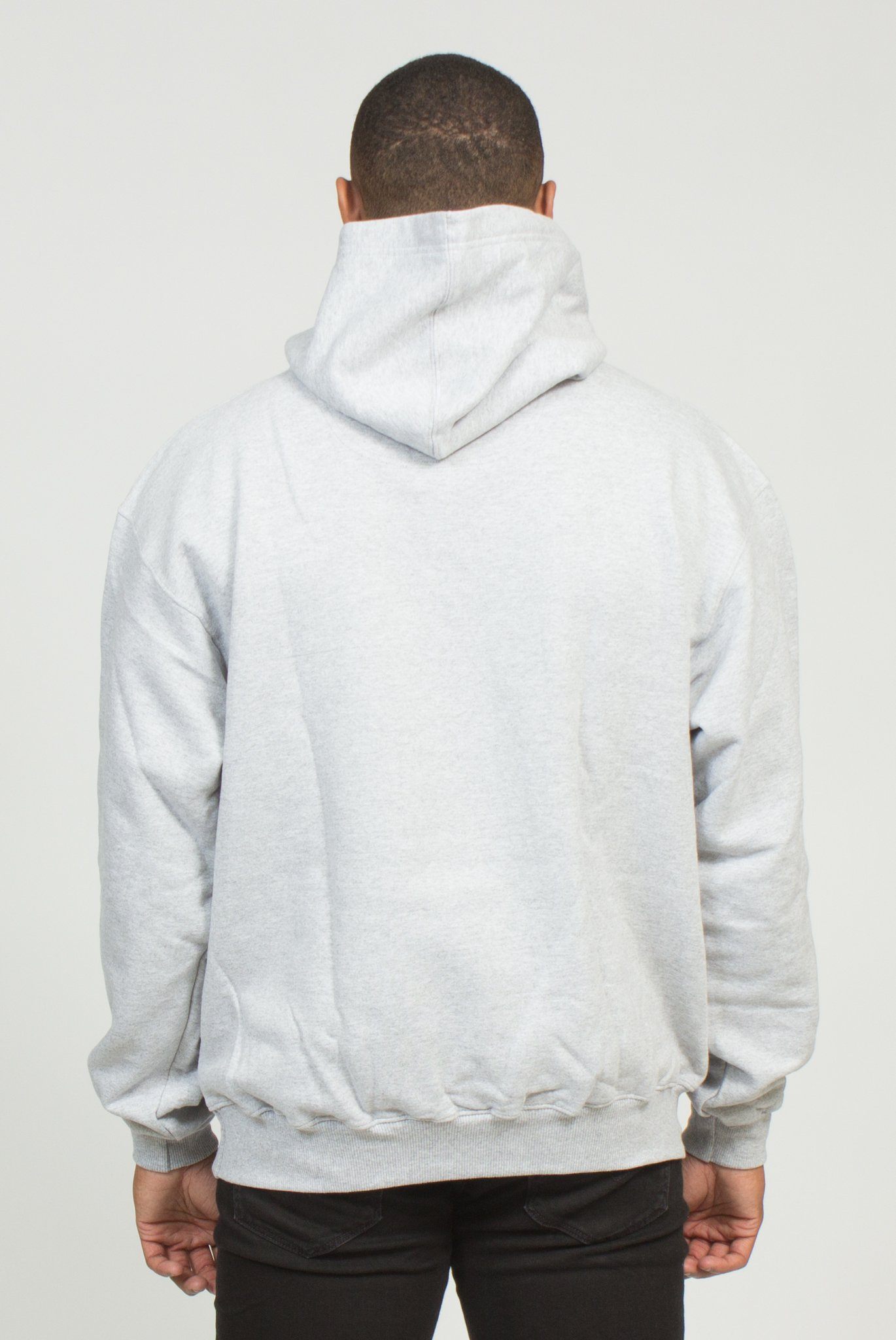 CHAMPION PLRB LOGO OVERSIZED HOODIE IN STEEL | Poor Little Rich Boy Clothing