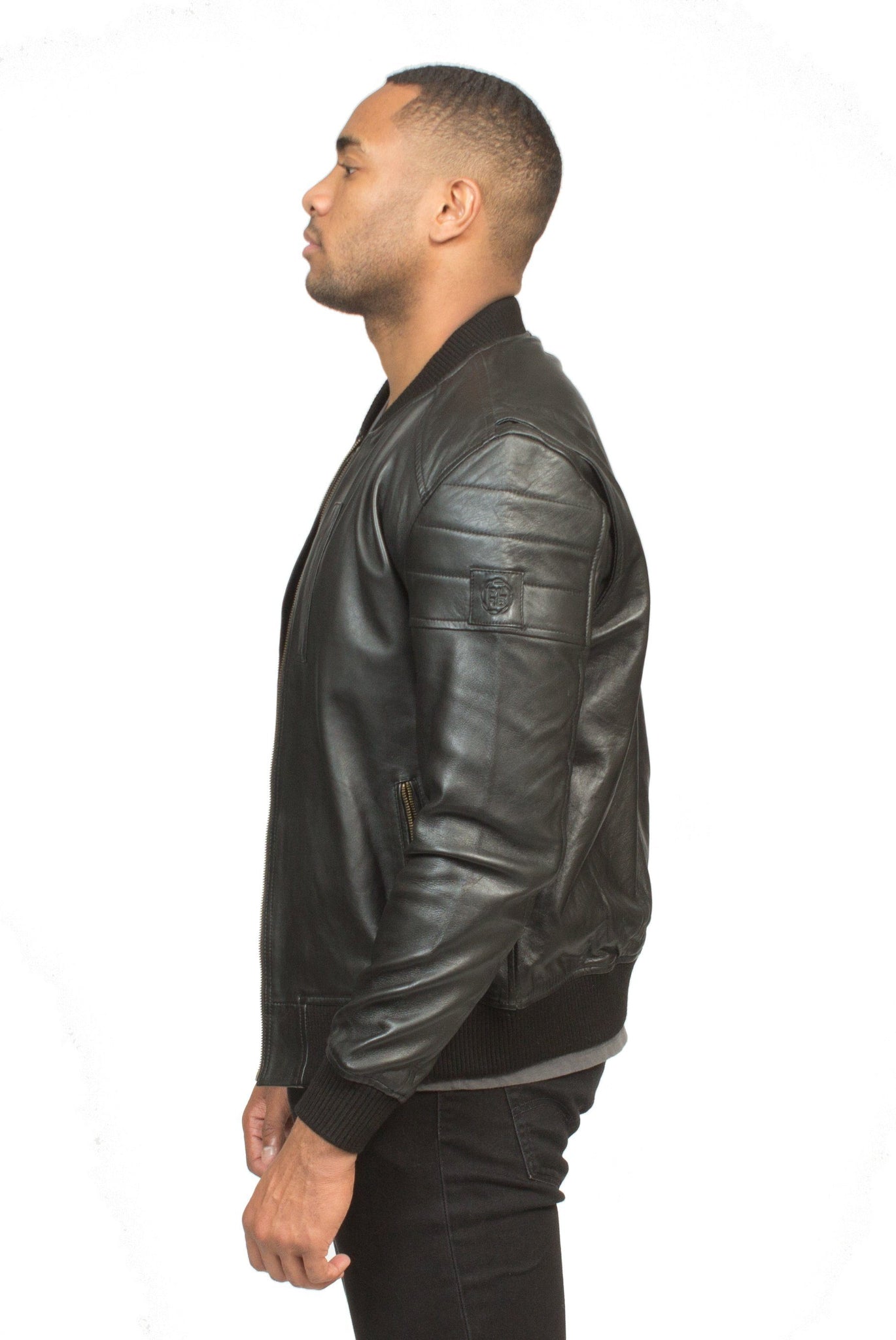 LAMBSKIN LEATHER RACER JACKET IN BLACK | Poor Little Rich Boy Clothing