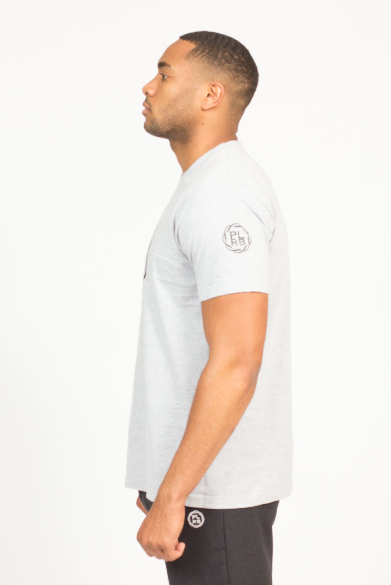 PLRB LOGO T-SHIRT IN HEATHER GREY | Poor Little Rich Boy Clothing