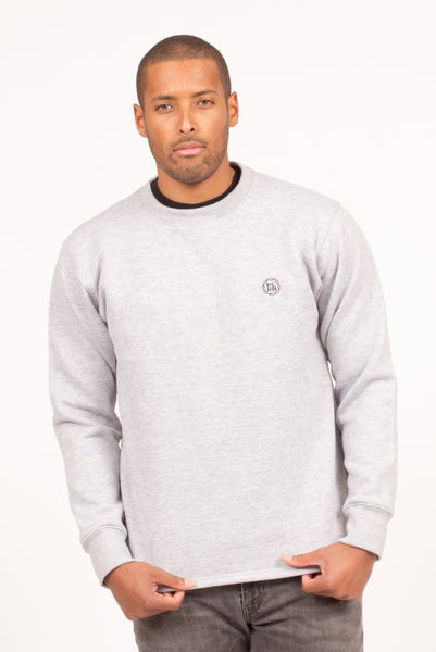 REVERSE SPLIT TAIL CREWNECK IN HEATHER GREY/ OXBLOOD/ ARMY | Poor Little Rich Boy Clothing