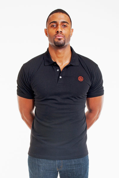 BLACK CLASSIC PIQUE POLO | Poor Little Rich Boy Clothing