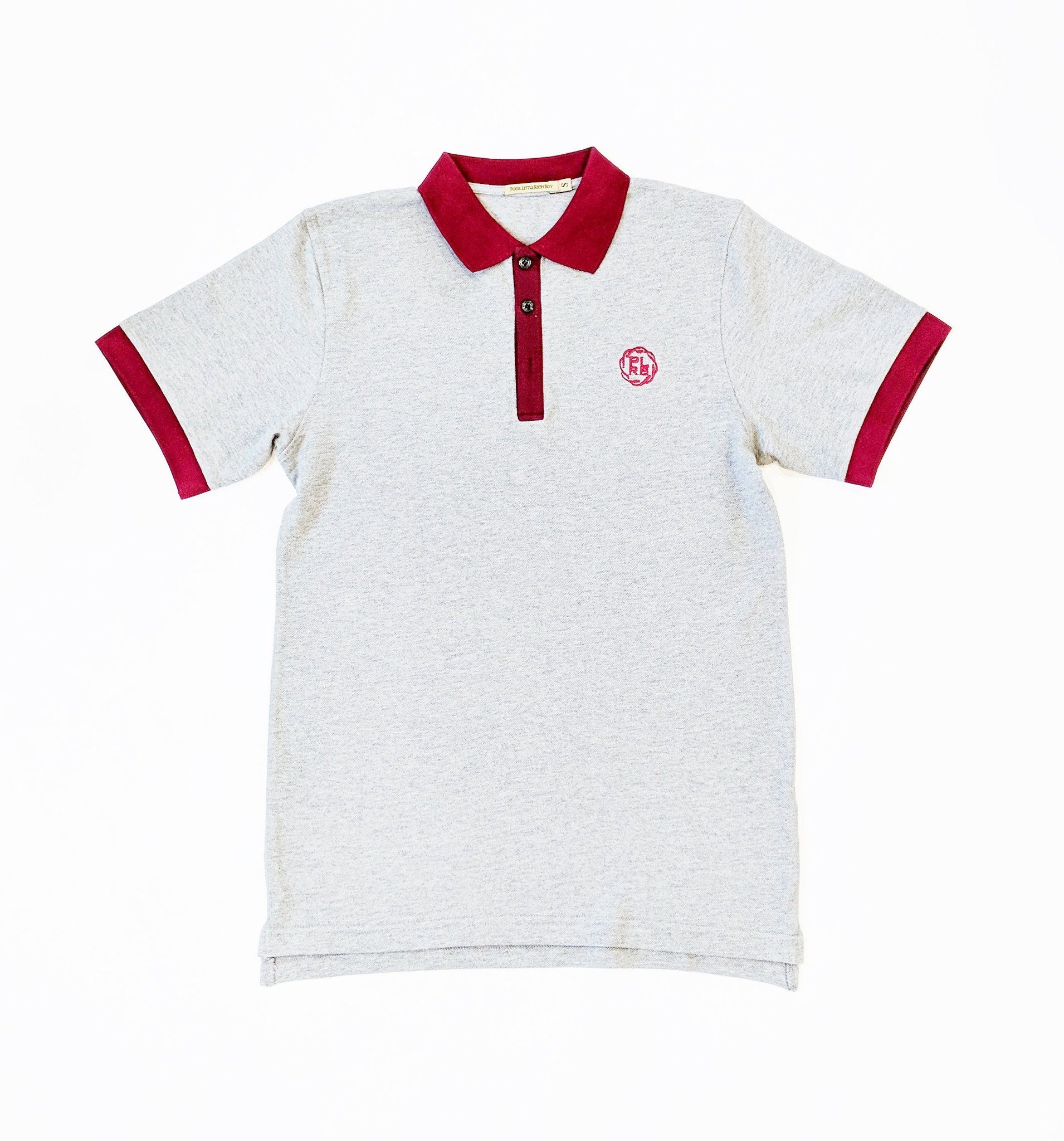 HEALDSBURG POLO SHIRT IN HEATHER GREY | Poor Little Rich Boy Clothing