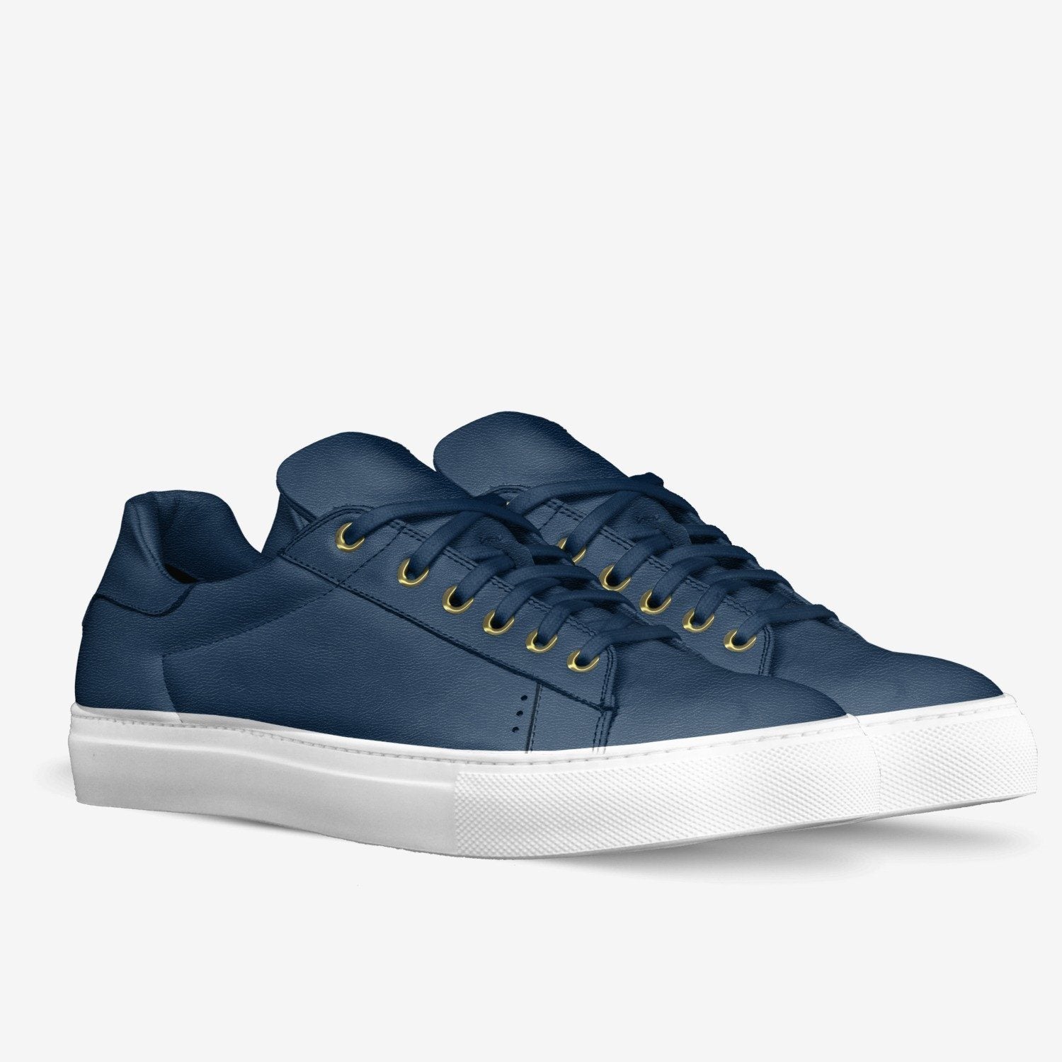 LORENZO LEATHER SNEAKERS IN MIDNIGHT BLUE | Poor Little Rich Boy Clothing