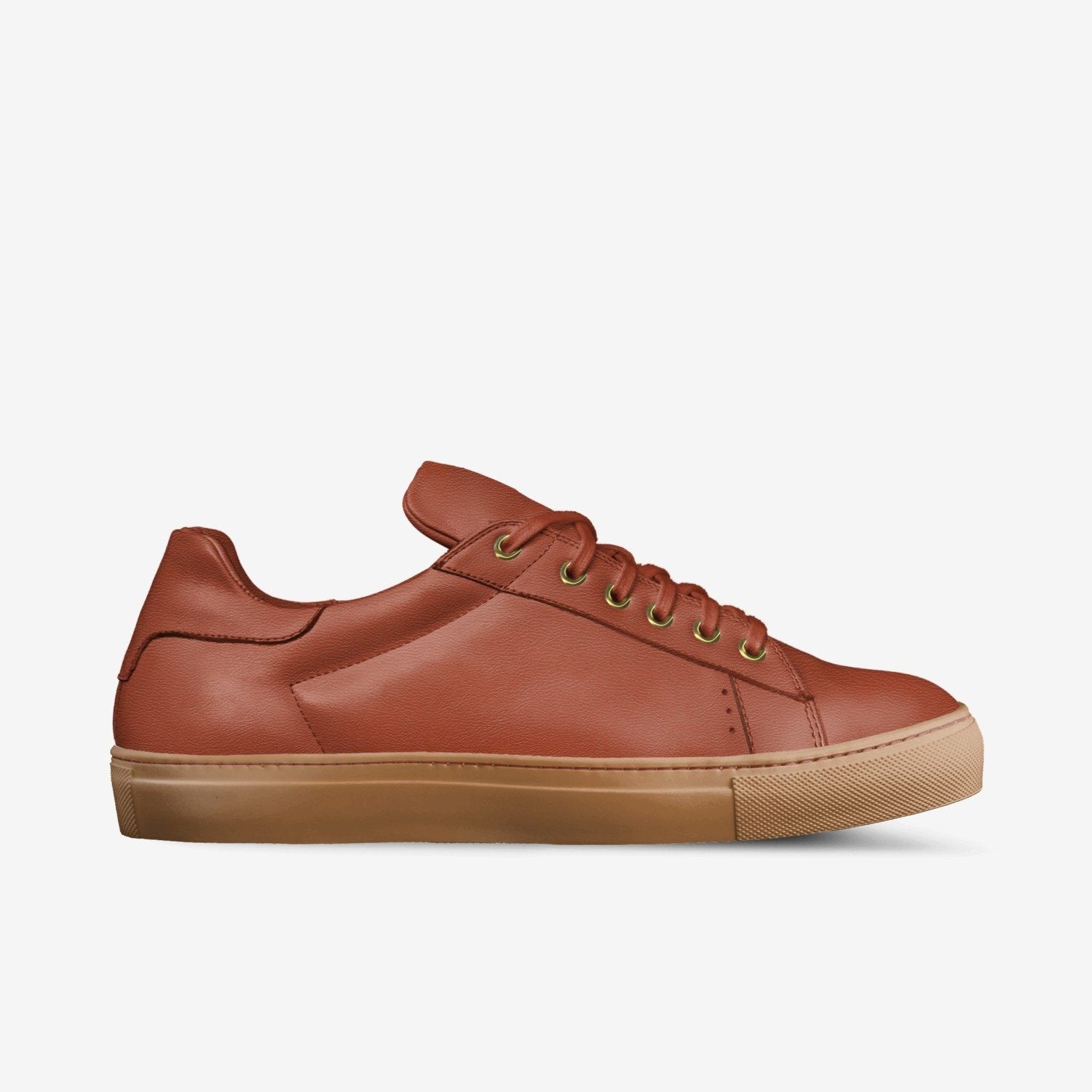 LORENZO LEATHER/GUM SOLE SNEAKERS IN VERMILLION | Poor Little Rich Boy Clothing