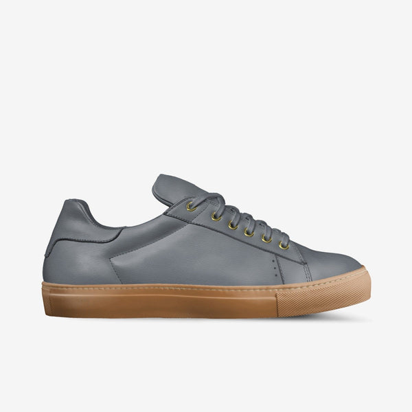 LORENZO LEATHER/GUM SOLE SNEAKERS IN CHELSEA GREY | Poor Little Rich Boy Clothing