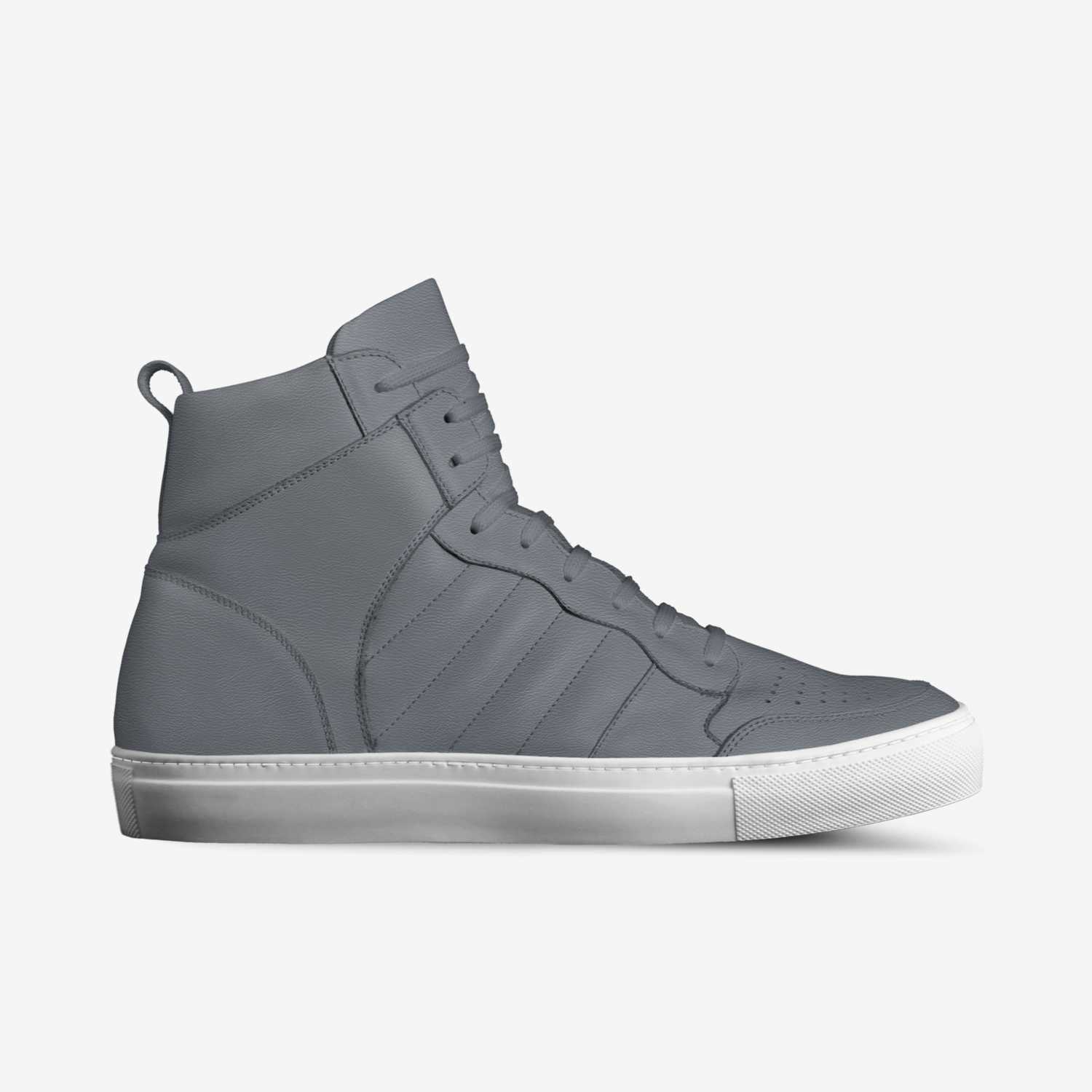 KNOXX HI TOP SNEAKERS IN SMOKE (GREY) | Poor Little Rich Boy Clothing