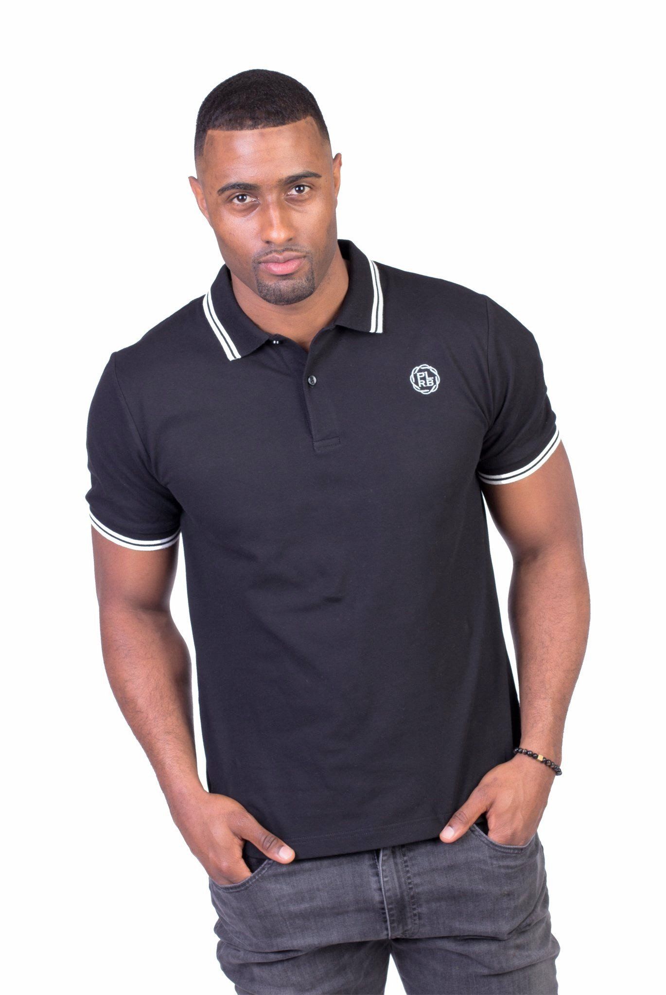 BELVEDERE POLO SHIRT IN BLACK | Poor Little Rich Boy Clothing