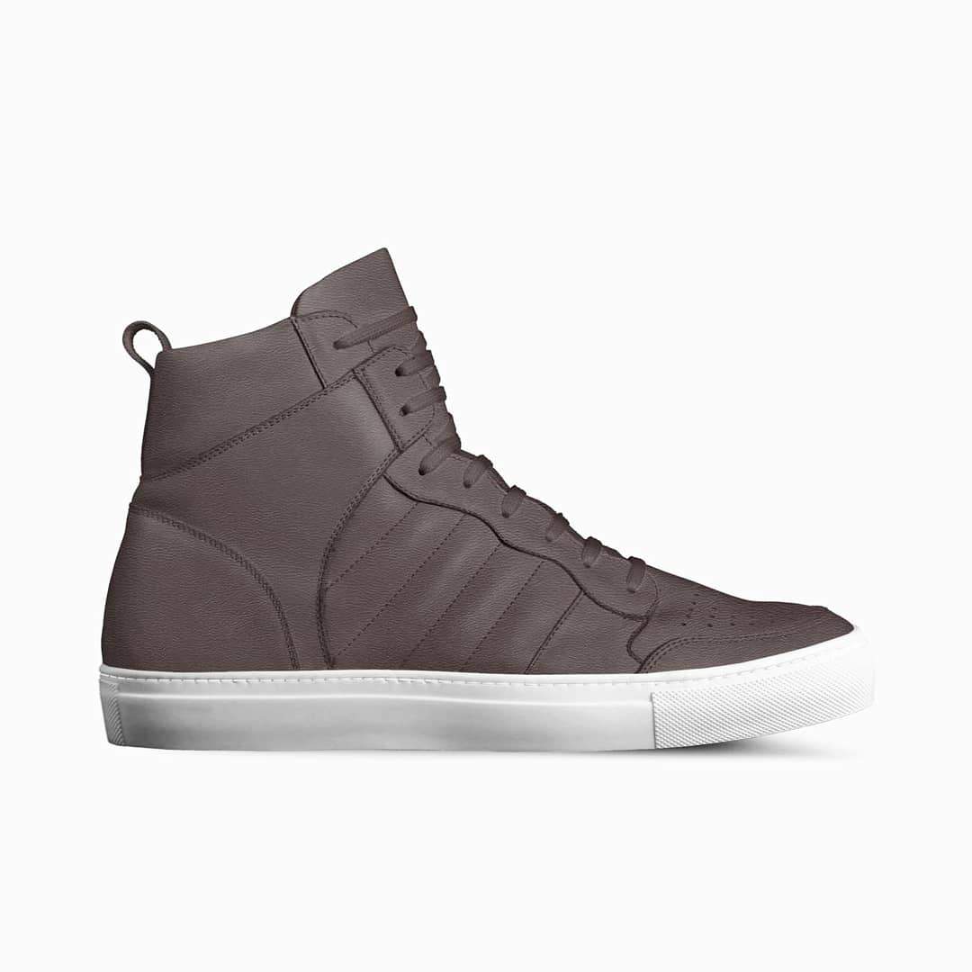 KNOXX HI TOP SNEAKERS IN CHOCOLATE (BROWN) Poor Little Rich Boy