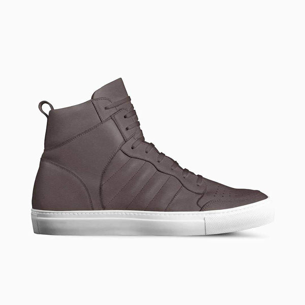 KNOXX HI TOP SNEAKERS IN CHOCOLATE (BROWN) | Poor Little Rich Boy Clothing
