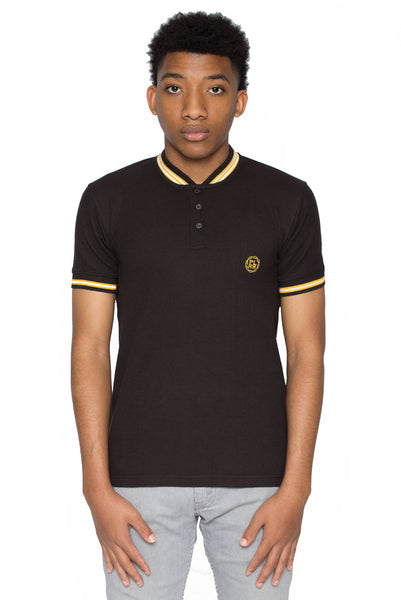 YOUNTVILLLE POLO SHIRT IN BLACK | Poor Little Rich Boy Clothing