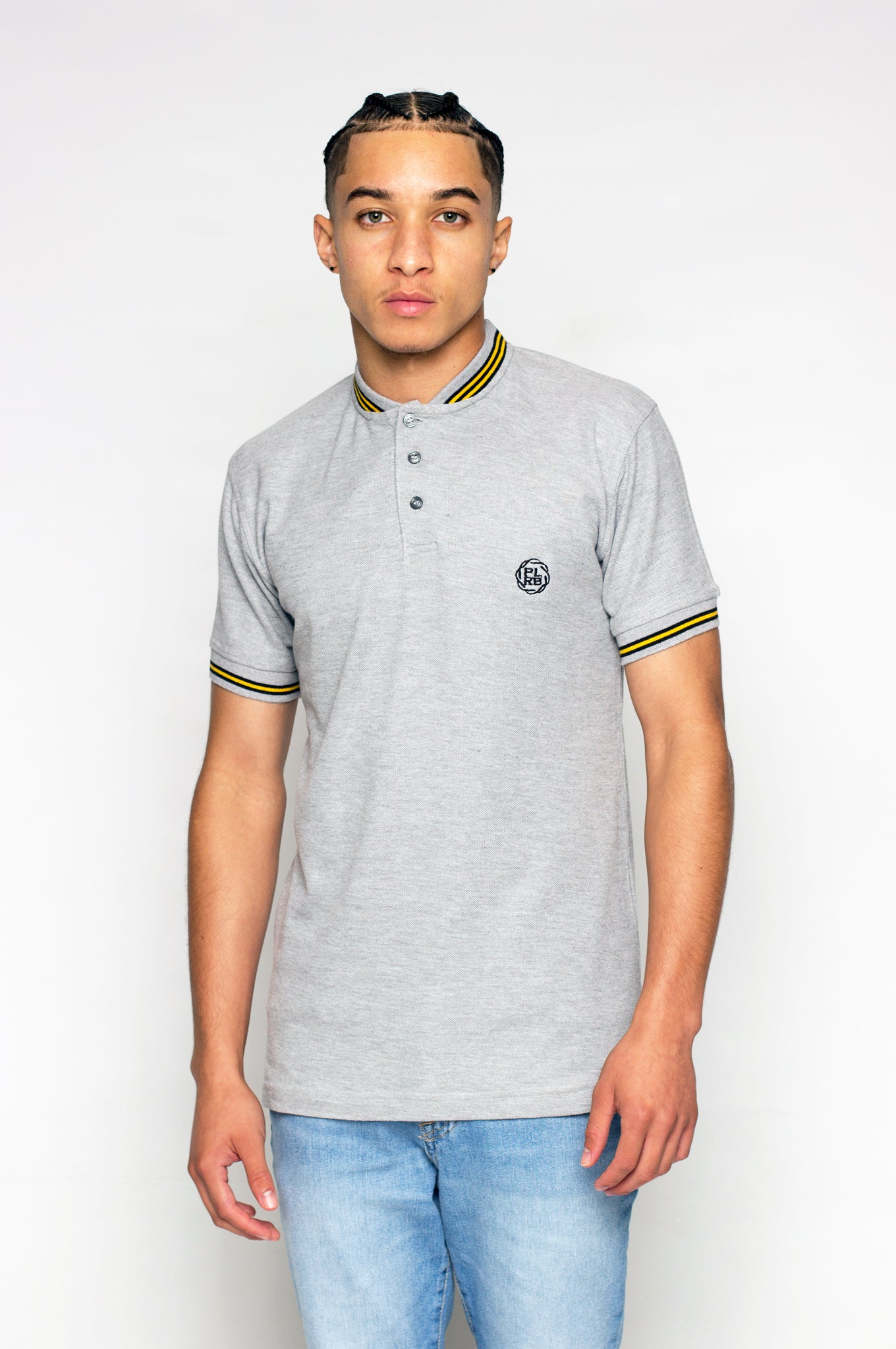 YOUNTVILLLE POLO SHIRT IN HEATHER GREY | Poor Little Rich Boy Clothing