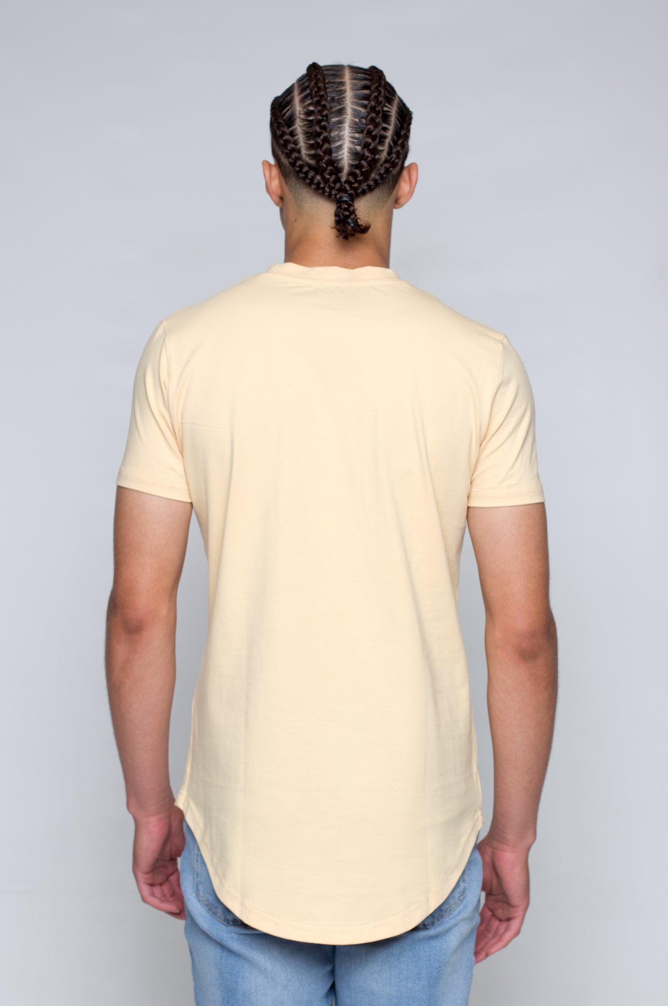 Scallop-Cut T-Shirt in Butterscotch | Poor Little Rich Boy Clothing