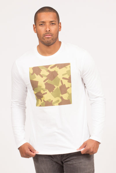 CAMOUFLAGE LONG SLEEVE T-SHIRT | Poor Little Rich Boy Clothing