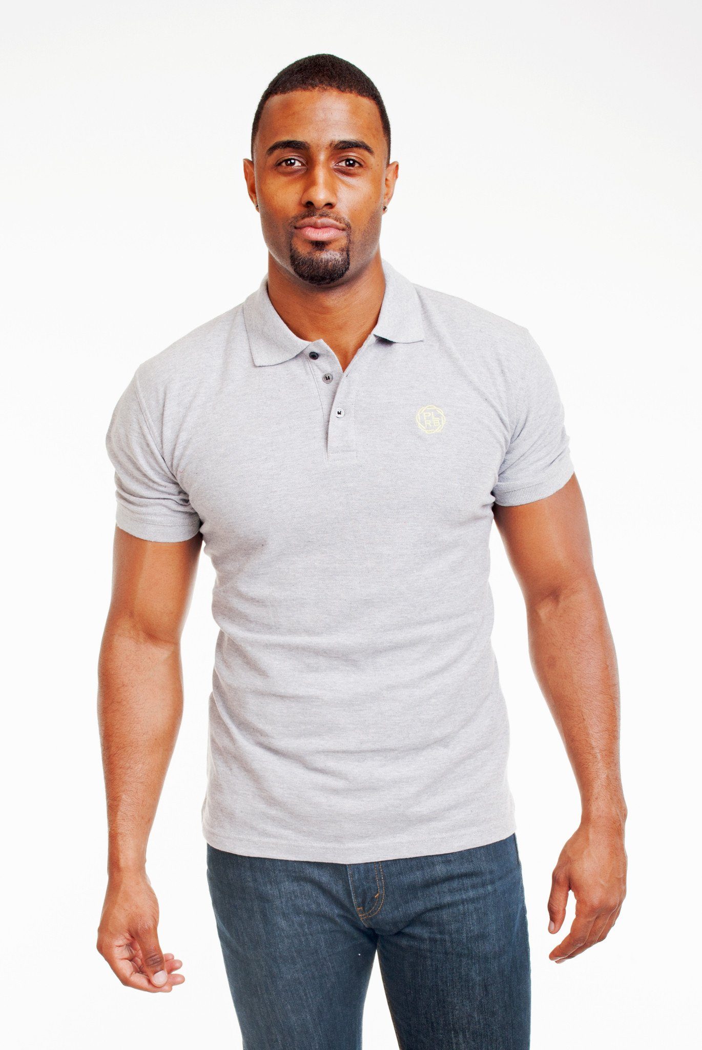 HEATHER GREY CLASSIC PIQUE POLO | Poor Little Rich Boy Clothing
