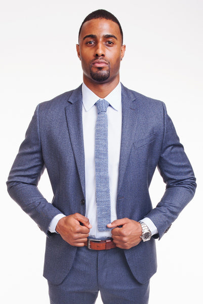 SKY BLUE WEAVE DRESS SHIRT | Poor Little Rich Boy Clothing