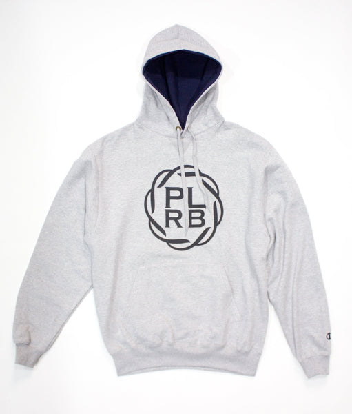 CHAMPION BIG FACE PLRB OVERSIZED HOODIE IN STEEL | Poor Little Rich Boy Clothing