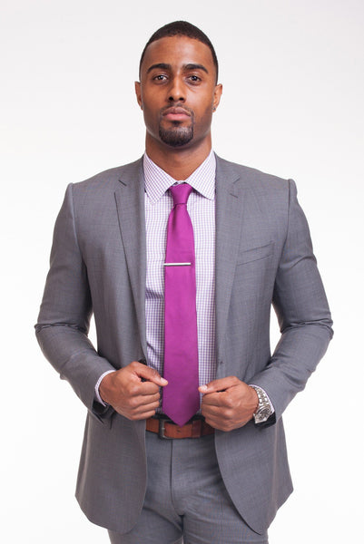 PURPLE CHECKED DRESS SHIRT | Poor Little Rich Boy Clothing