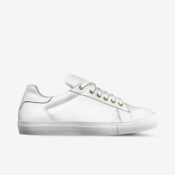 LORENZO LEATHER SNEAKERS IN MILK WHITE | Poor Little Rich Boy Clothing